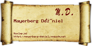 Mayerberg Dániel névjegykártya